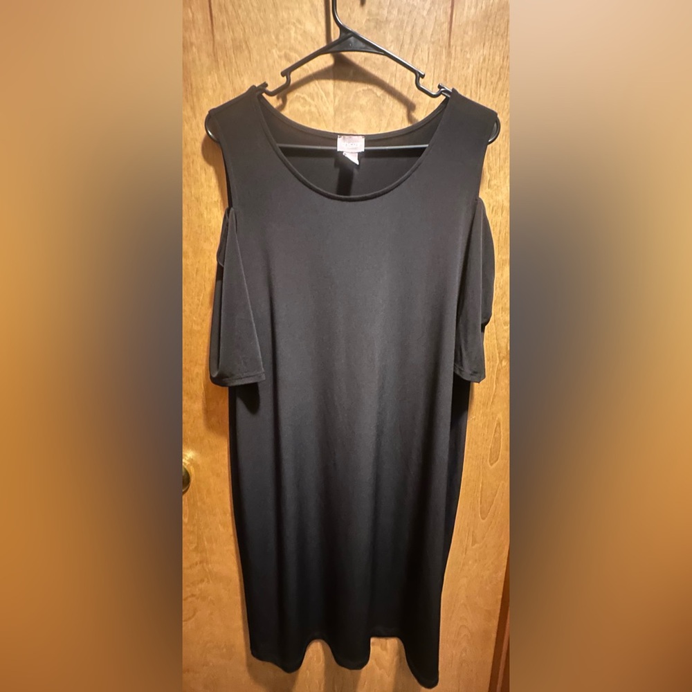 Chico's Black Cold Shoulder Dress 3 = US16/XL